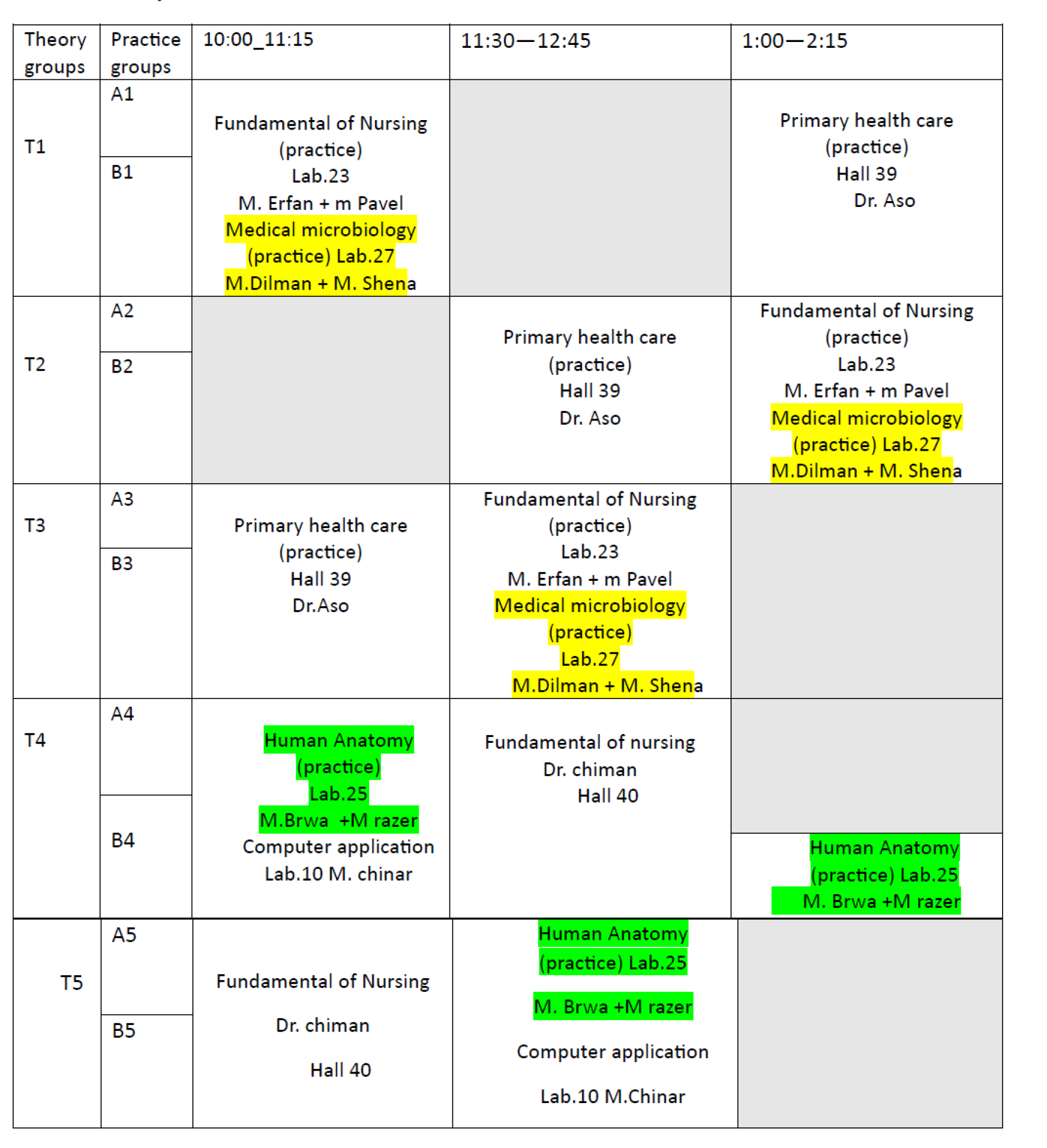course